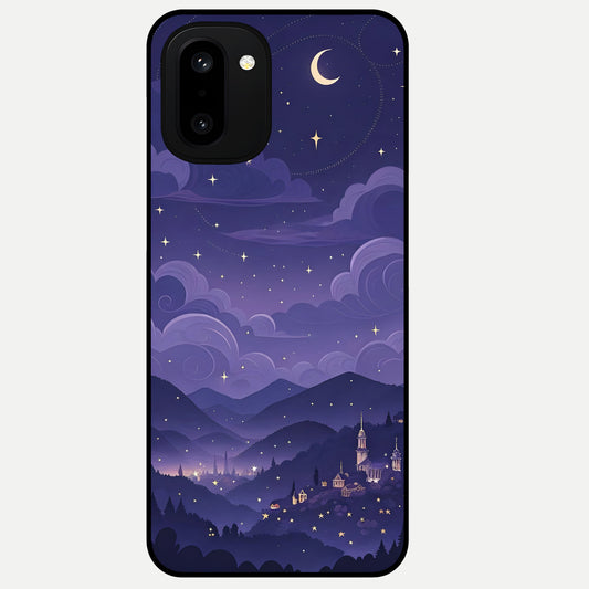 Minimal Night View Glass Case For Oneplus 15R back cover – full design glossy printed glass finish