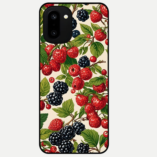  Mixed Berry Collage Glass Case For Oneplus 15R back cover – full design glossy printed glass finish