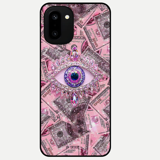  Money Eye Luxe Glass Case For Oneplus 15R back cover – full design glossy printed glass finish