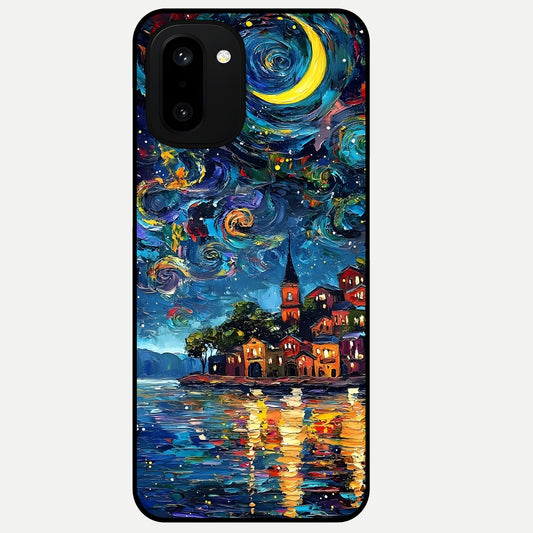  Moonlight Harbor Glow Glass Case For Oneplus 15R back cover – full design glossy printed glass finish