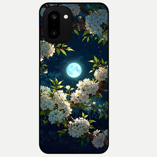  Moonlit Blossom Dream Glass Case For Oneplus 15R back cover – full design glossy printed glass finish