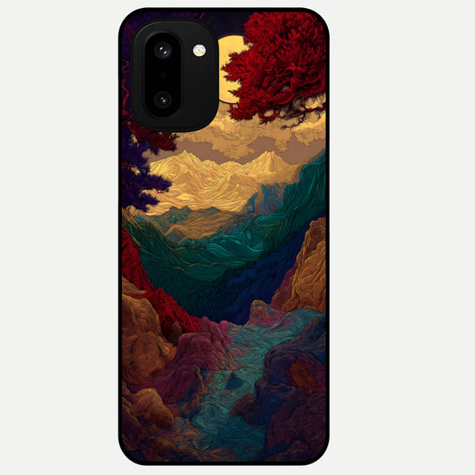  Mystic Valley Light Glass Case For Oneplus 15R back cover – full design glossy printed glass finish