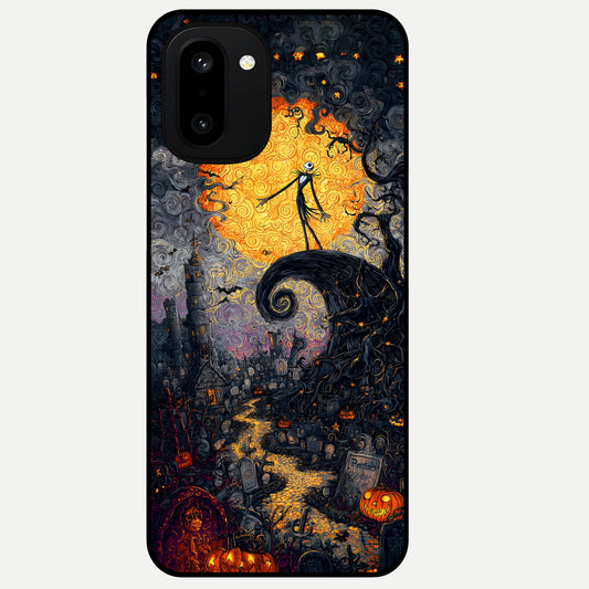  Pumpkin Moonlight Tale Glass Case For Oneplus 15R back cover – full design glossy printed glass finish