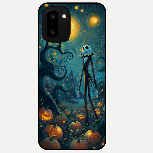  Pumpkin Moon Night Glass Case For Oneplus 15R back cover – full design glossy printed glass finish