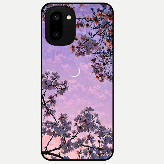  Purple Serenity Moon Glass Case For Oneplus 15R back cover – full design glossy printed glass finish