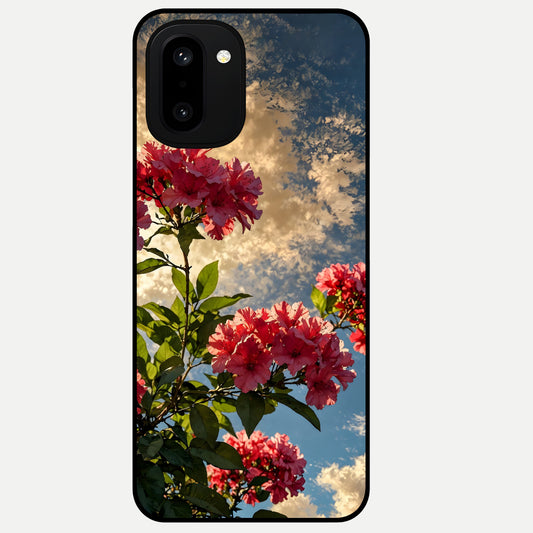  Red Bloom Skies Glass Case For Oneplus 15R back cover – full design glossy printed glass finish