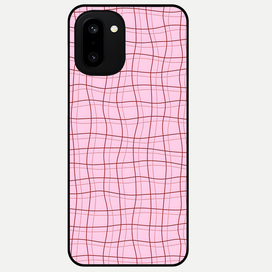  Soft Grid Bliss Glass Case For Oneplus 15R back cover – full design glossy printed glass finish