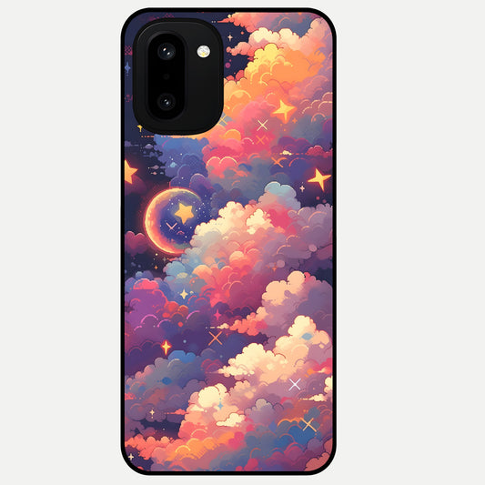  Starlit Dream Clouds Glass Case For Oneplus 15R back cover – full design glossy printed glass finish