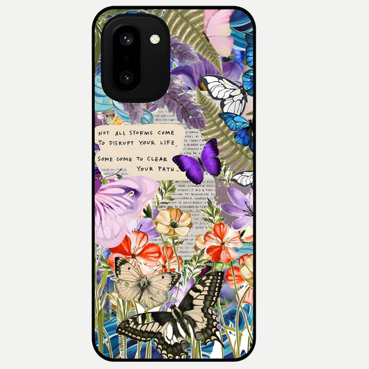  Storm Path Bloom Glass Case For Oneplus 15R back cover – full design glossy printed glass finish