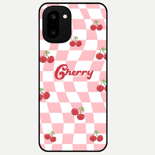  Sweet Cherry Vibes Glass Case For Oneplus 15R back cover – full design glossy printed glass finish