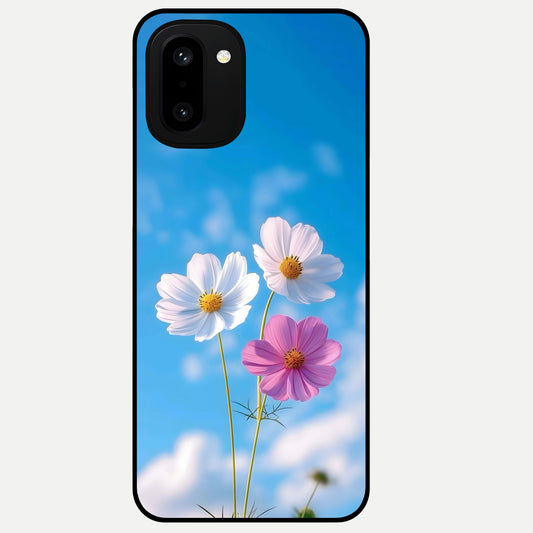  Tripple Flowers With Sky Glass Case For Oneplus 15R back cover – full design glossy printed glass finish