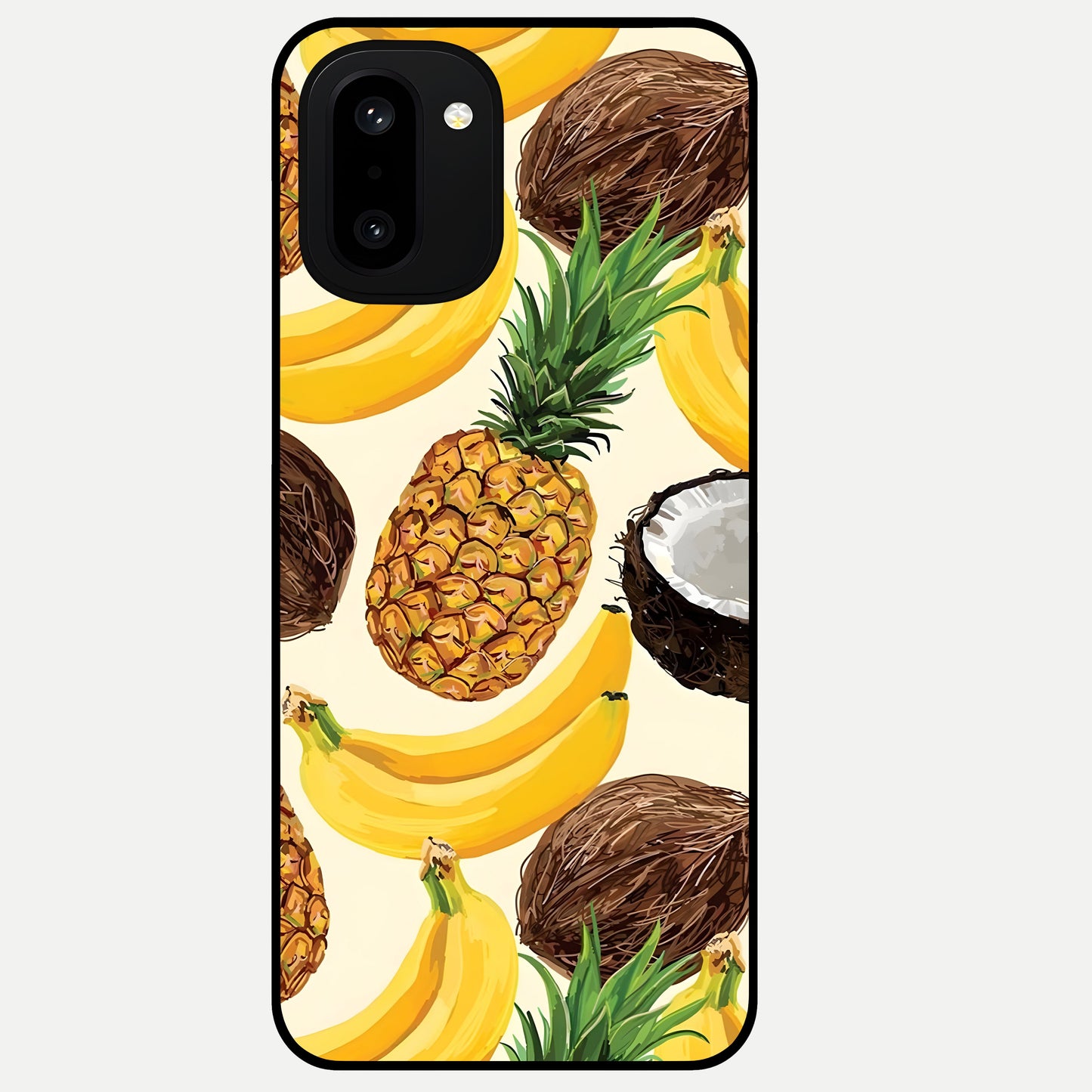  Tropical Fruit Mood Glass Case For Oneplus 15R back cover – full design glossy printed glass finish