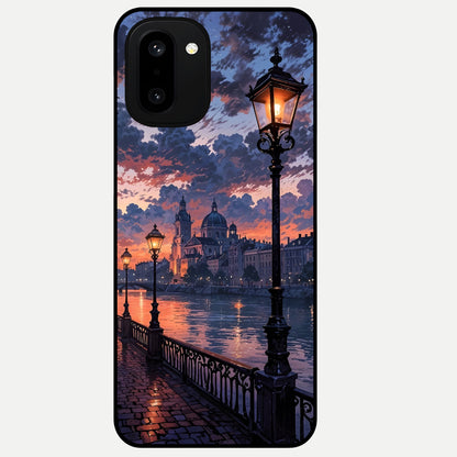  Twilight River Lights Glass Case For Oneplus 15R back cover – full design glossy printed glass finish