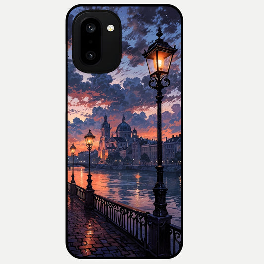  Twilight River Lights Glass Case For Oneplus 15R back cover – full design glossy printed glass finish