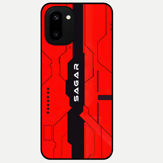  Voltage Rise CYBERPUNK Custom Name Glass Case For Oneplus 15R back cover – personalized glossy printed glass finish