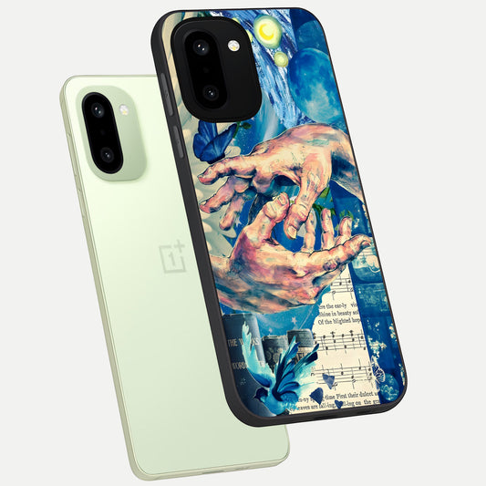  Aesthetic Divider phone case For Oneplus 15R showing premium glass back cover with detailed artwork