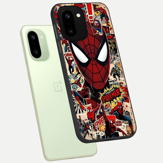  Aesthetic Wonder Spider phone case For Oneplus 15R showing premium glass back cover with detailed artwork