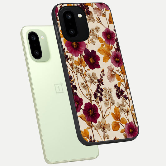  Autumn Wine Bloom phone case For Oneplus 15R showing premium glass back cover with detailed artwork