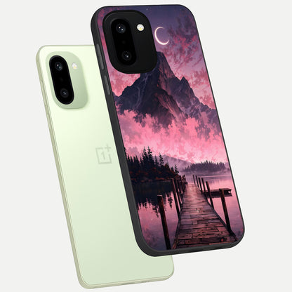 Beautiful Mountain View phone case For Oneplus 15R showing premium glass back cover with detailed artwork