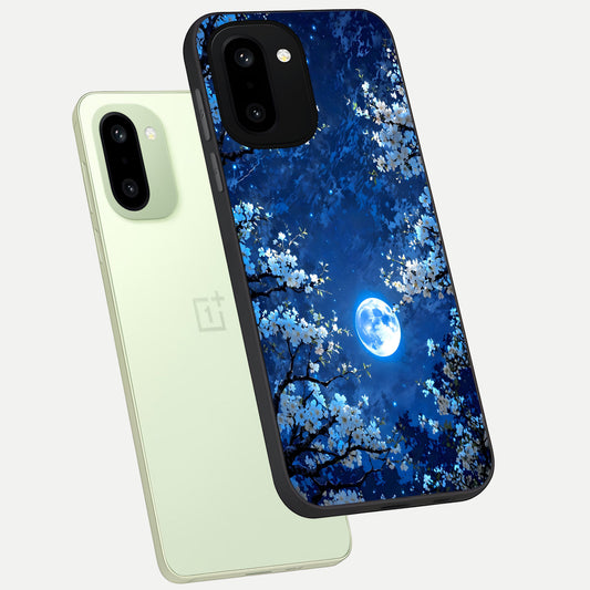 Blossom Moonlight Sky phone case For Oneplus 15R showing premium glass back cover with detailed artwork