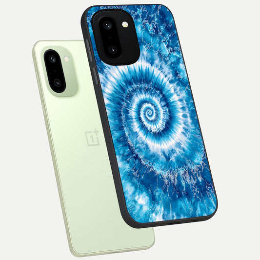  Blue Galaxy Wave phone case For Oneplus 15R showing premium glass back cover with detailed artwork