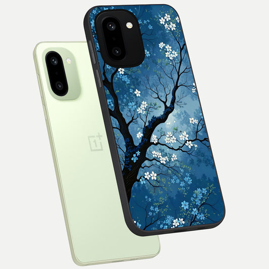  Blue Tree Serenity phone case For Oneplus 15R showing premium glass back cover with detailed artwork