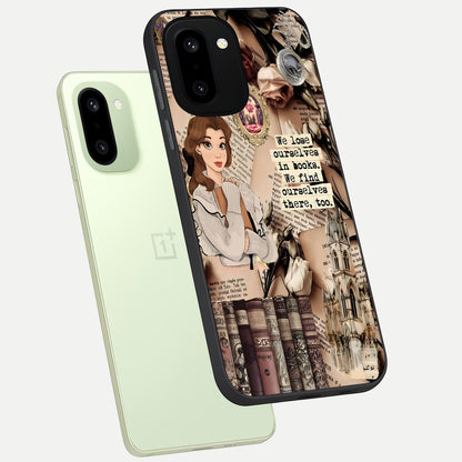  Bookish Dream World phone case For Oneplus 15R showing premium glass back cover with detailed artwork