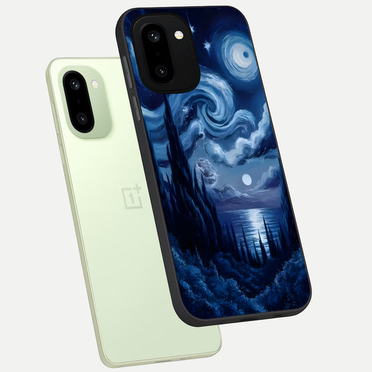  Celestial Dream Van Gogh phone case For Oneplus 15R showing premium glass back cover with detailed artwork