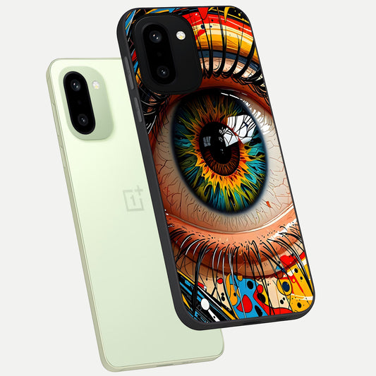  Colorful Eye phone case For Oneplus 15R showing premium glass back cover with detailed artwork