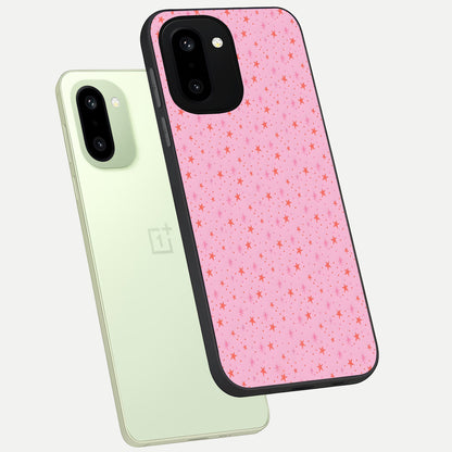  Cosmic Pink Sparkle phone case For Oneplus 15R showing premium glass back cover with detailed artwork