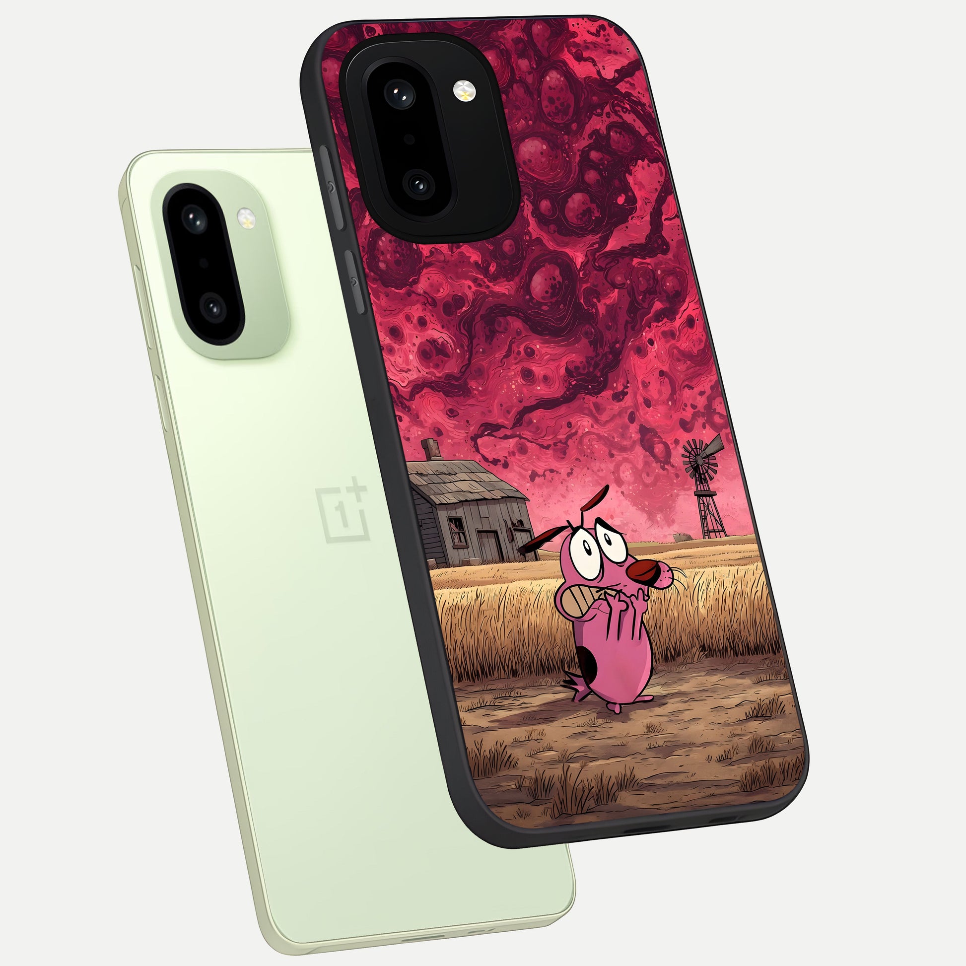  Courage Under Sky phone case For Oneplus 15R showing premium glass back cover with detailed artwork