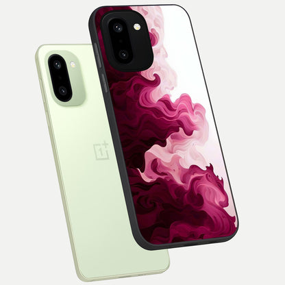  Crimson Wave Flow phone case For Oneplus 15R showing premium glass back cover with detailed artwork