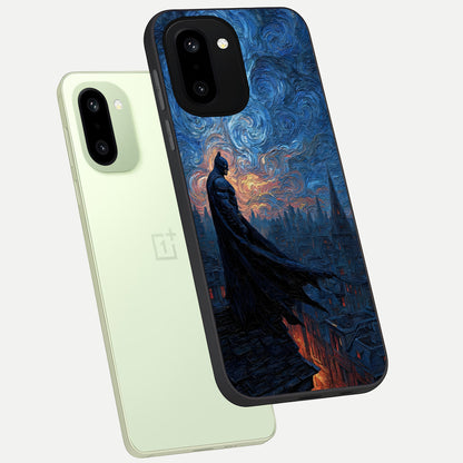 Dark Knight Dusk phone case For Oneplus 15R showing premium glass back cover with detailed artwork