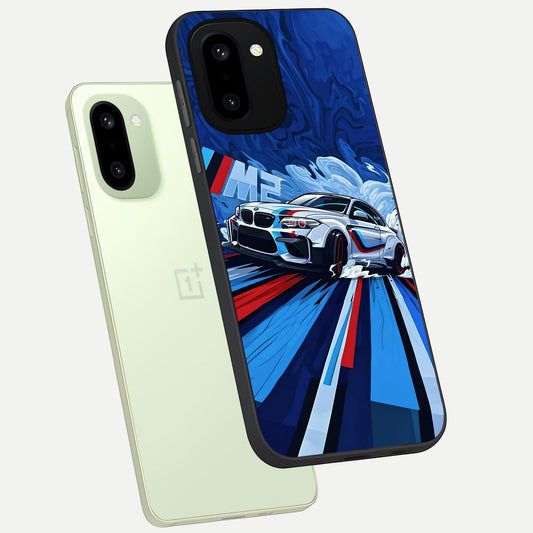  Drift Power Rush phone case For Oneplus 15R showing premium glass back cover with detailed artwork