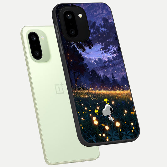  Firefly Meadow Magic phone case For Oneplus 15R showing premium glass back cover with detailed artwork