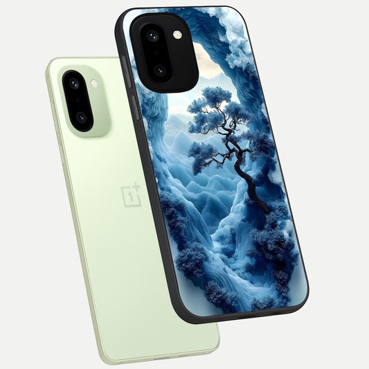  Frozen Serenity Gate phone case For Oneplus 15R showing premium glass back cover with detailed artwork