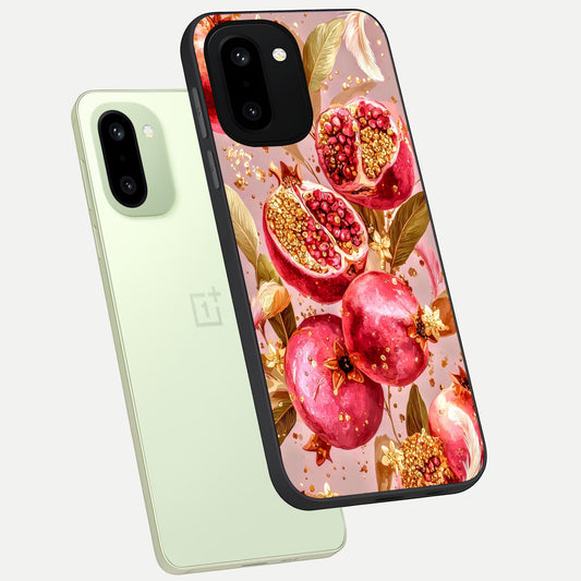  Golden Bloom Glow phone case For Oneplus 15R showing premium glass back cover with detailed artwork