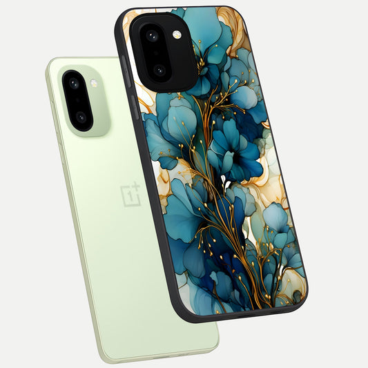  Golden Bloom Symphony phone case For Oneplus 15R showing premium glass back cover with detailed artwork