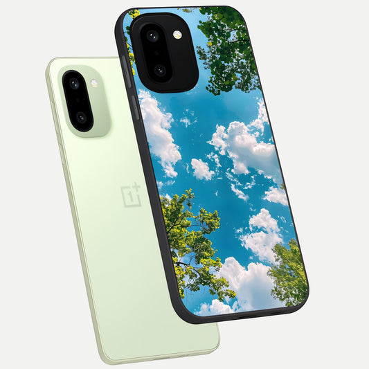  Green Moon Energy phone case For Oneplus 15R showing premium glass back cover with detailed artwork