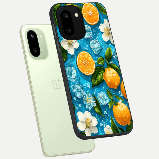  Ice Cube With Orange phone case For Oneplus 15R showing premium glass back cover with detailed artwork