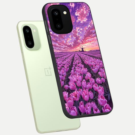  Lavender Dream Skies phone case For Oneplus 15R showing premium glass back cover with detailed artwork