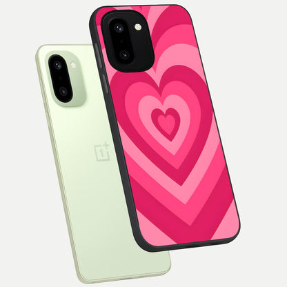  Layered Love Hearts phone case For Oneplus 15R showing premium glass back cover with detailed artwork