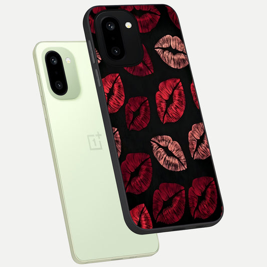 Midnight Kiss Love phone case For Oneplus 15R showing premium glass back cover with detailed artwork