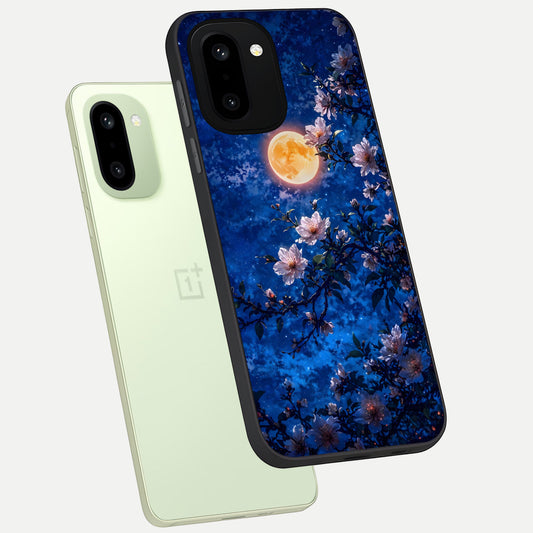  Moonlit Blossoms Night phone case For Oneplus 15R showing premium glass back cover with detailed artwork