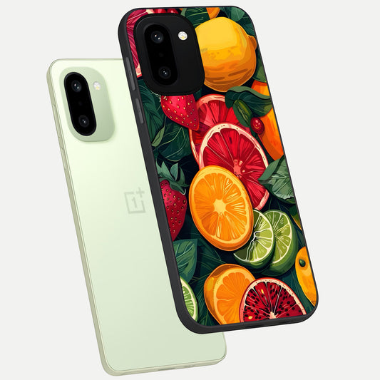 Multiple Fruits phone case For Oneplus 15R showing premium glass back cover with detailed artwork