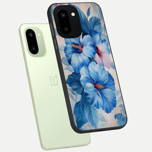  Ocean Hibiscus Grace phone case For Oneplus 15R showing premium glass back cover with detailed artwork
