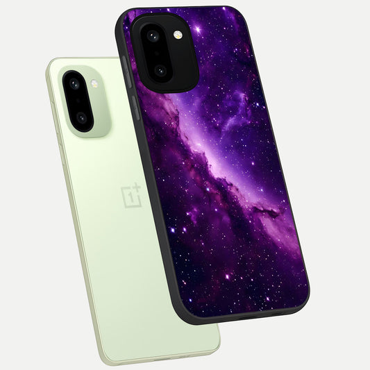  Purple Shade Sky phone case For Oneplus 15R showing premium glass back cover with detailed artwork