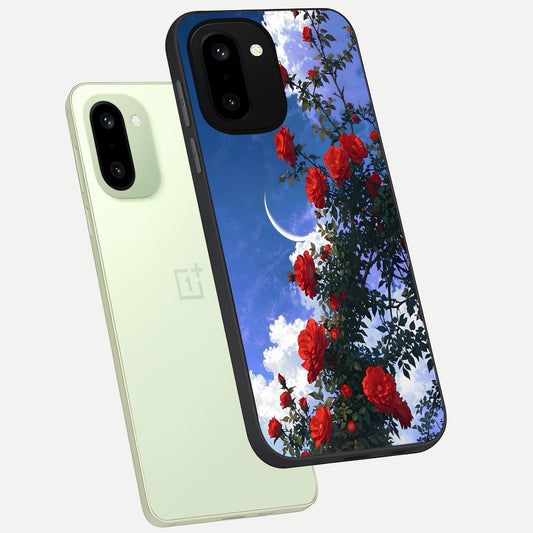  Rose Drift Flowers phone case For Oneplus 15R showing premium glass back cover with detailed artwork