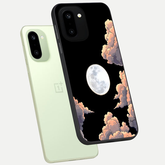  Shade Cloud Moon phone case For Oneplus 15R showing premium glass back cover with detailed artwork