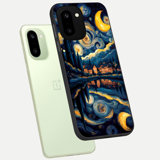  Starry Sky Serenity phone case For Oneplus 15R showing premium glass back cover with detailed artwork